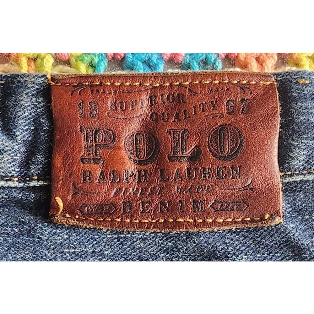 Polo Ralph Lauren Blue Straight Denim Jeans Zip Button 5-Pocket Men's - Picture 9 of 9